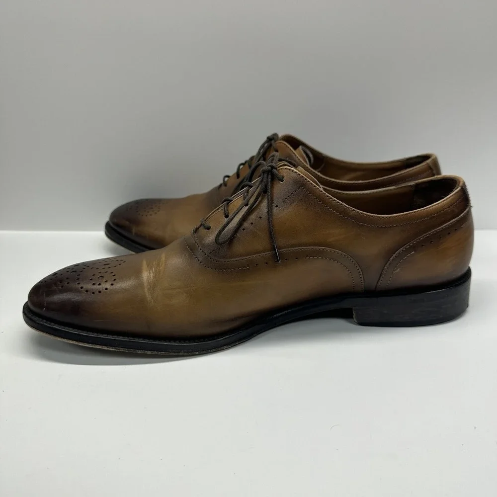Bruno Magli Mens Italy Brown Arno Oxford Leather Dress Shoes Sz US 11 M‎